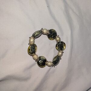 Elegant Silver and Gold Beaded Bracelet